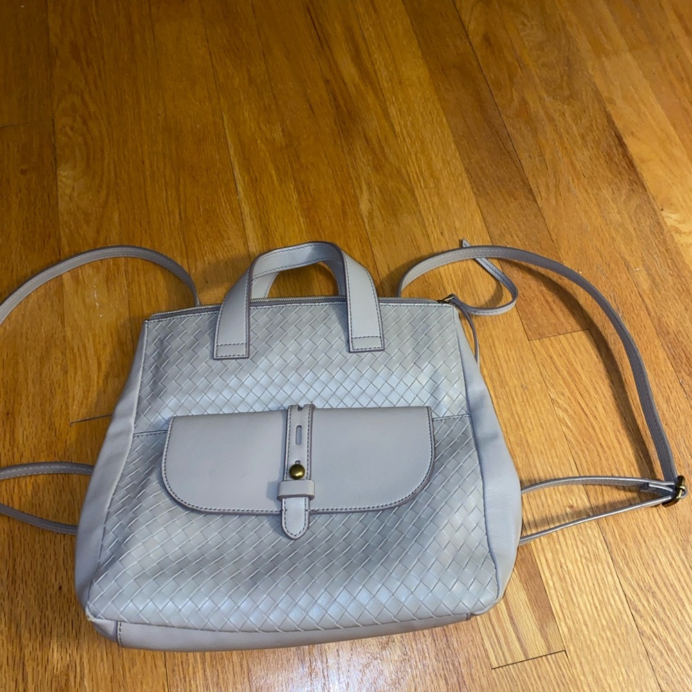 Fossil Gray Woven Backpack